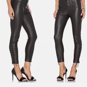 Blank NYC vegan Leather Lace Up Pants sz 26